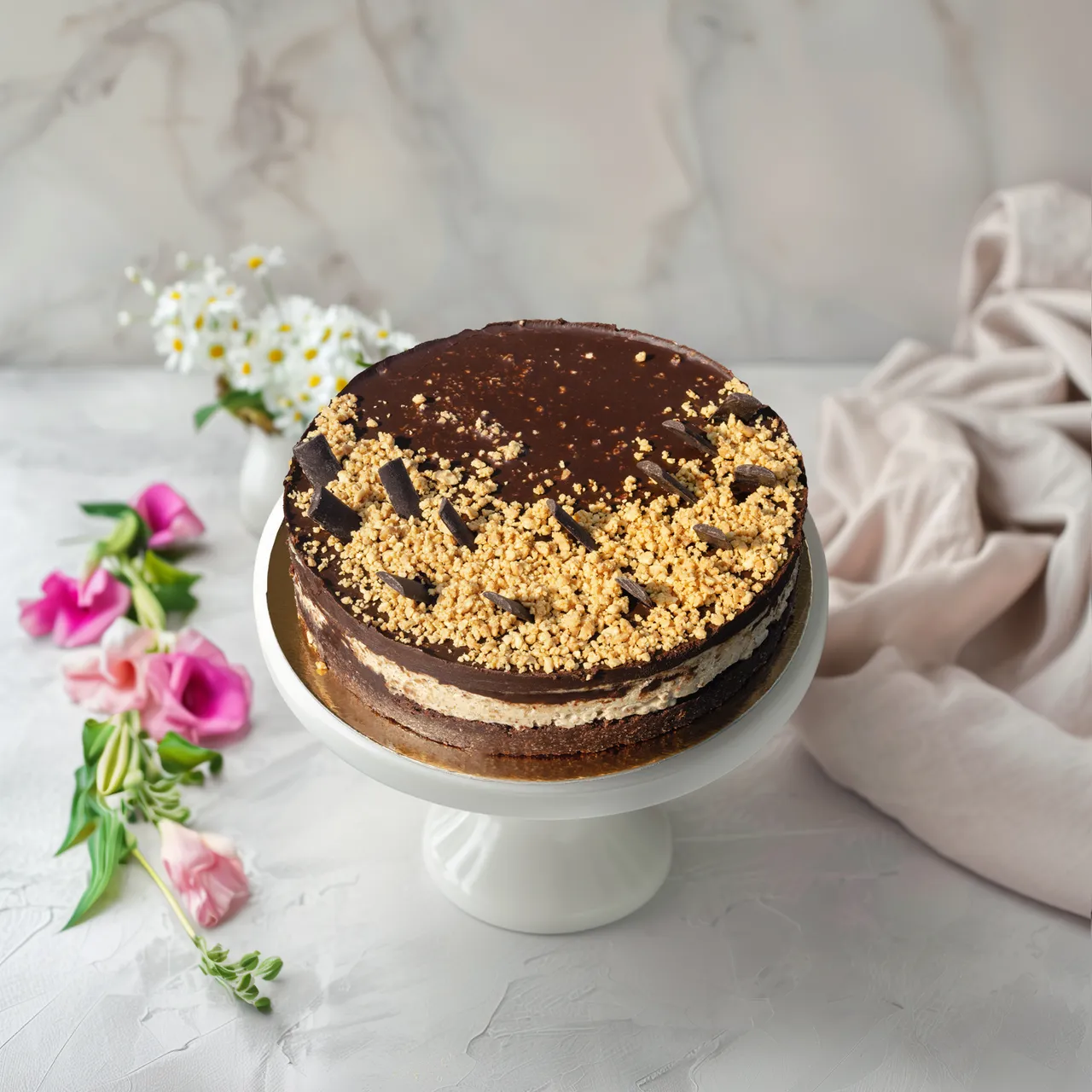 Vegán sósmogyorós torta