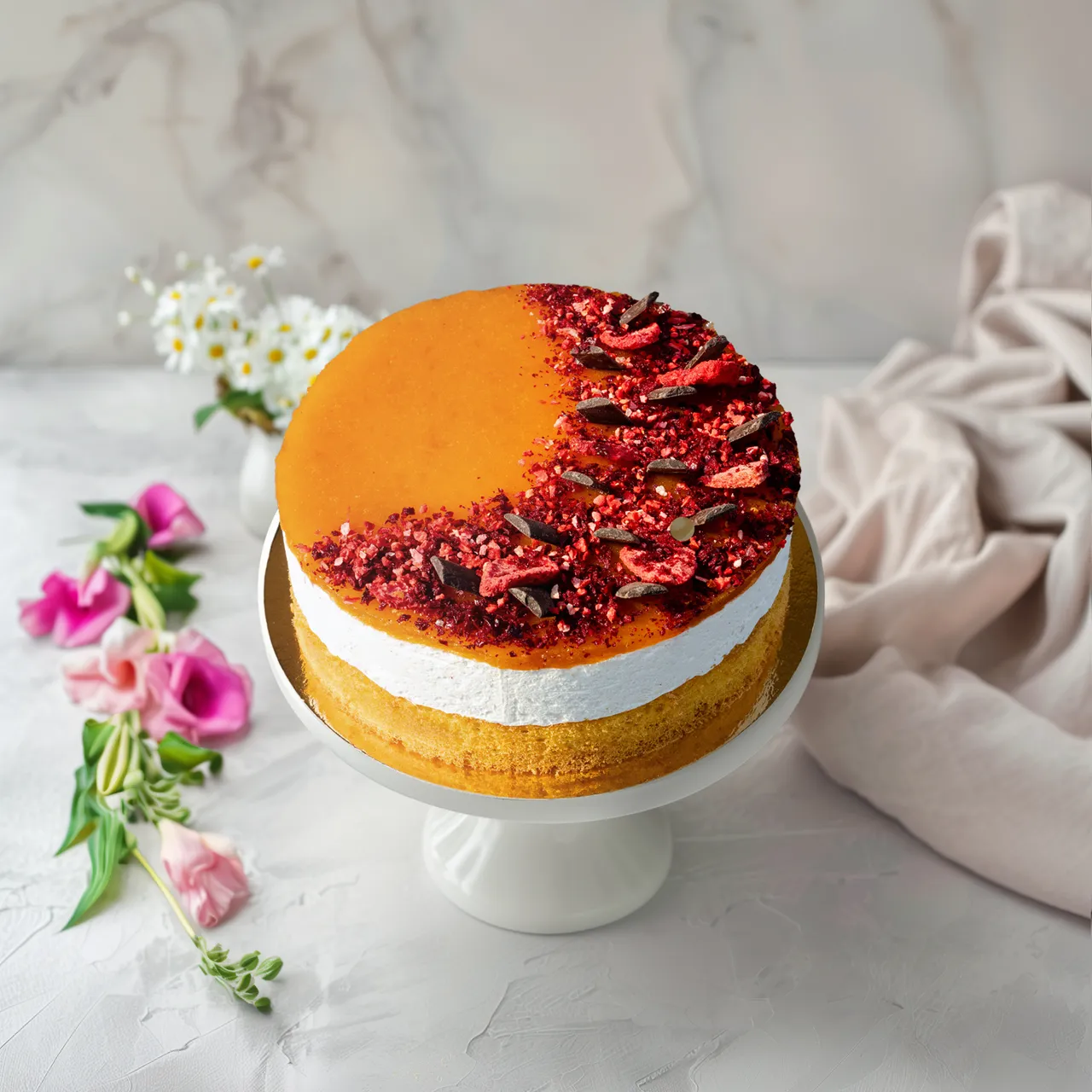 Mentes sárgabarackos mousse torta